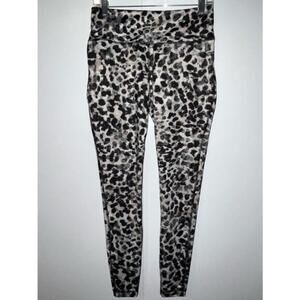 ZELOS Leopard Print Leggings Black Green Women’s Size M Medium